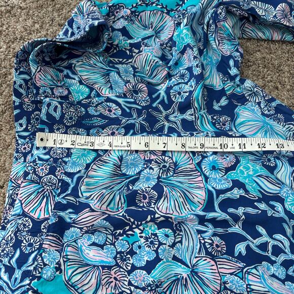 Lilly Pulitzer Bal Harbour Mid Pants Lapis Lazuli Mid Rise Palazzo Pants Sz XL - Picture 7 of 12